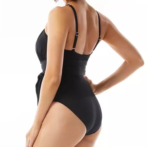 COCO REEF Women's Contours Belted High-Neck One-Piece Swimsuit swimwear 8/32C - Picture 5 of 8